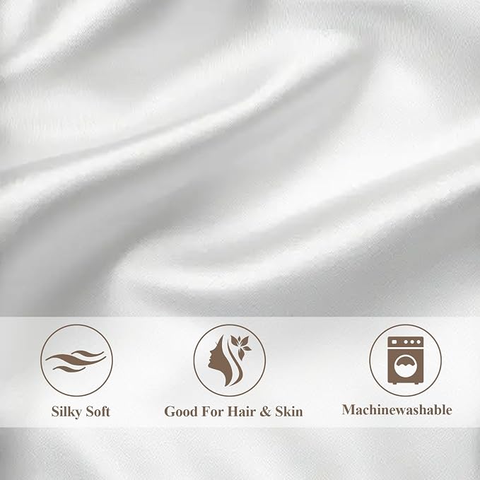 King Satin Pillowcase for Hair 2pc, Similar to Silk Pillow Cases, Easier Care - Image 5