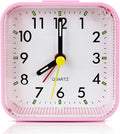 Lamisola Small Pink Kids Desk Alarm Clock, Analog Travel Battery Operated Clock by AlarmClock