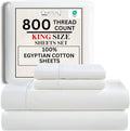 100% Egyptian Cotton Sheets King Size Sheets Set by CHATEAUHOMECOLLECTION