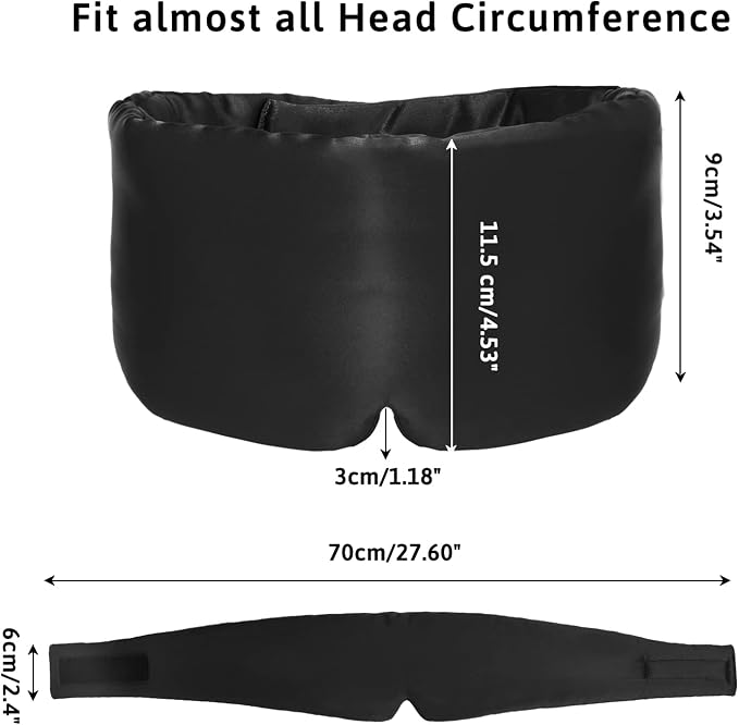 Silk Sleep Mask for Women Men, Mulberry Silk Eye Sleeping Mask & Blindfold - Image 5