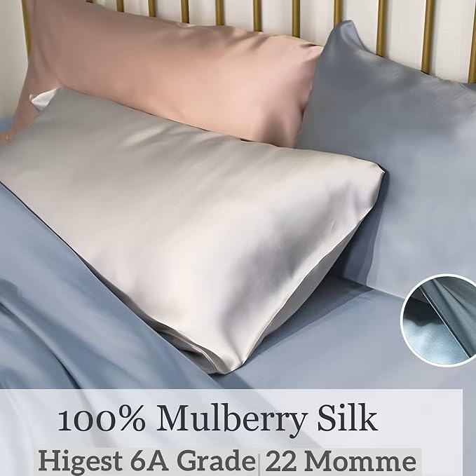 Anti Acne Pillow Cases Hypoallergenic, USA Made, King Size Silk Pillowcase - Image 5