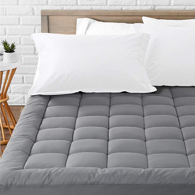 LEISURE TOWN Cotton Mattress Pad California King Fitted Quilted Mattress Cover by LEISURETOWN