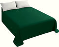 Sfoothome Blackish Green Flat Sheet, Ultra Soft and Comfortable Microfiber Top by Sfoothome