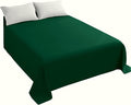 Sfoothome Blackish Green Flat Sheet, Ultra Soft and Comfortable Microfiber Top by Sfoothome