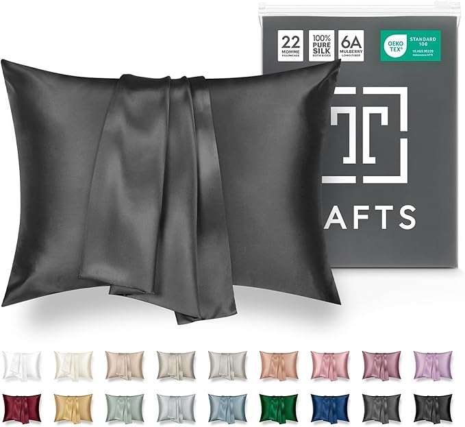 TAFTS 22mm 100% Pure Mulberry 6A Silk Pillowcase by Tafts