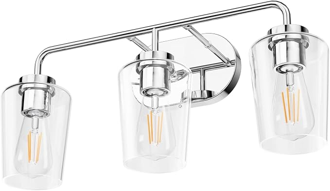 Tipace Modern Bathroom Vanity Lighting Fixtures 3-Lights Industrial Stainless - Image 7