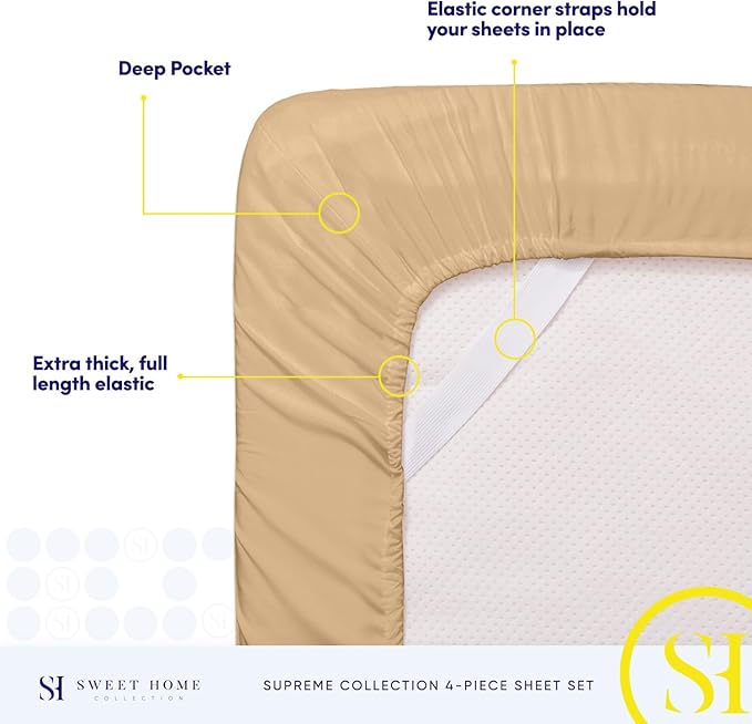 Twin XL Sheets - Breathable Luxury Sheets - 1800 Supreme Collection Extra Soft - Image 5