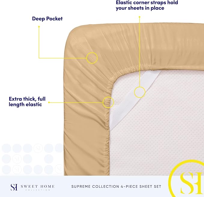 Twin Sheets - Breathable Luxury Sheets - 1800 Supreme Collection Extra Soft - Image 5
