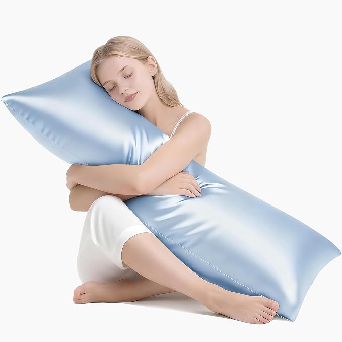 MR&HM Satin Body Pillow Cover, Soft and Breathable Body Pillow Case by MRHM