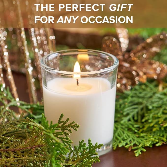 Simply Soson Vanilla Scented Votive Candles, Bulk Set of 24 White Scented Candle - Image 5