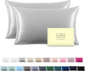 Silk Pillow Cases 2 Pack, Soft Breathable and Sliky Standard Size Pillow Cases by Suatien