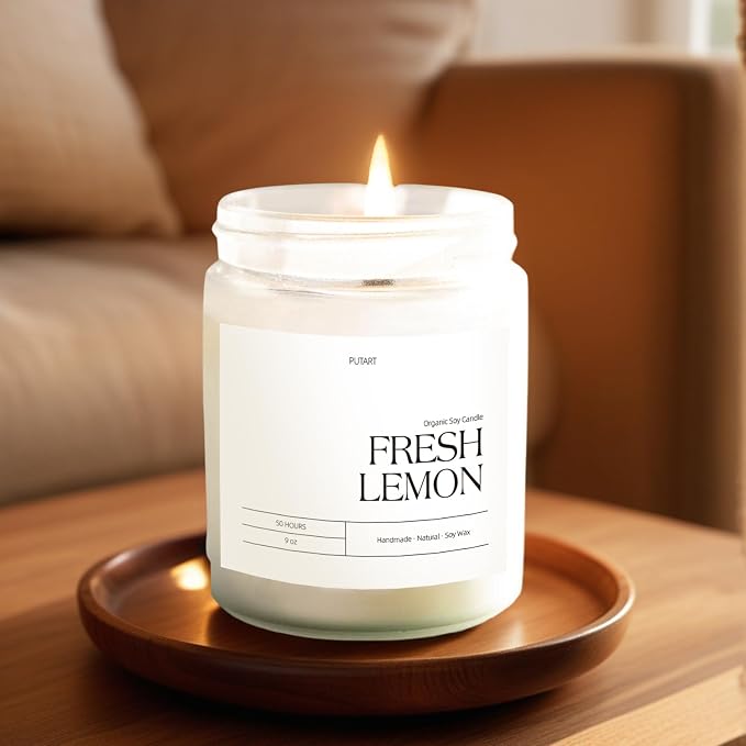 Fresh Lemon Highly Scented Candle - Image 7