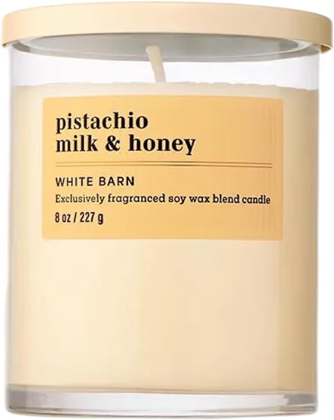 Bath & Body Works Single Wick Candle, Pistachio Milk & Honey Candle, by BathBodyWorks