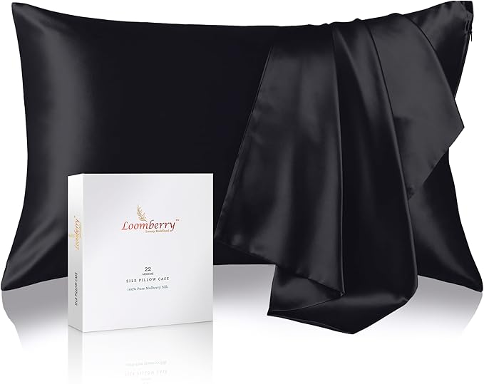 100% Pure Mulberry Silk Pillowcase by LOOMBERRY