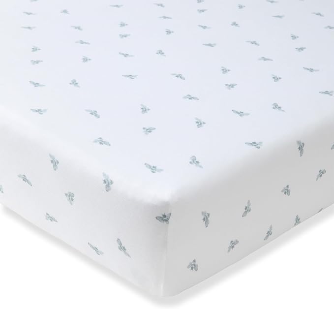 Burt's Bees Baby Essential Organic Cotton Fitted Crib Sheet, Breathable by BurtsBeesBaby