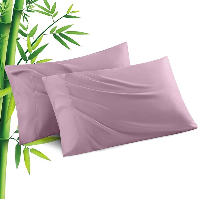 Pillowcases Queen Size 2 Pack, Cooling Viscose from Bamboo Pillow Cases by JamRest