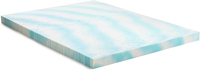 Linenspa 4 Inch Swirl Gel Memory Foam Mattress Topper, Twin Size – Cooling Gel - Image 4
