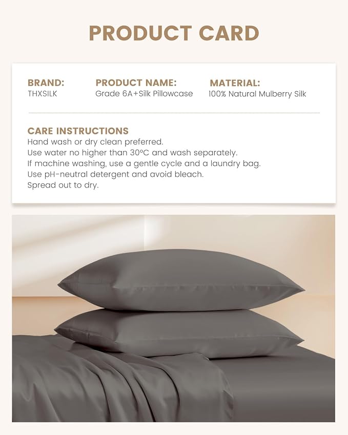 THXSILK Set of 2 Silk Pillowcase - Image 8