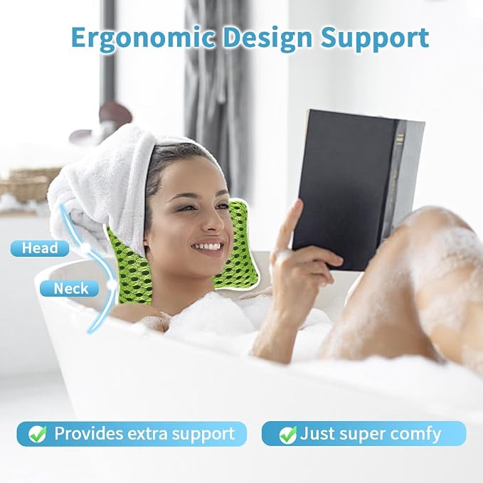 Luxury Bath Pillows for Tub, Slip Resistant Waterproof Bath Pillows for Tub - Image 2