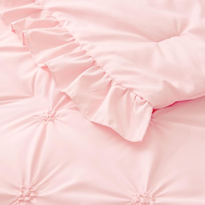 BEDELITE Baby Pink Comforter Set Queen - Image 8