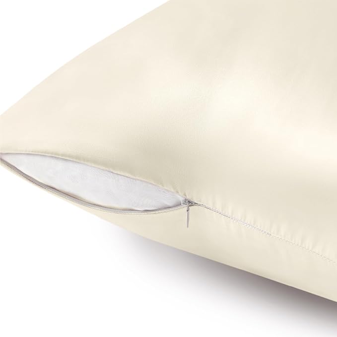 BEDELITE Satin Pillowcase with Zipper 2 Pack, Super Soft and Cooling Similar to - Image 5