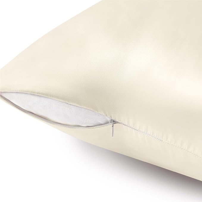 BEDELITE Satin Pillowcase with Zipper 4 Pack, Super Soft and Cooling Similar to - Image 4