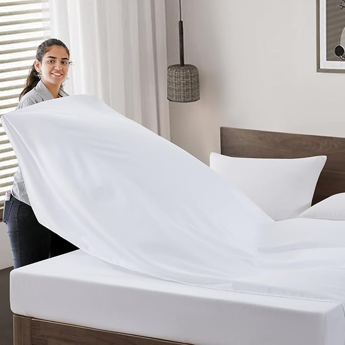 Maple&Stone King Flat Sheet 6 Pack, Premium Soft & Breathable, Brushed - Image 3
