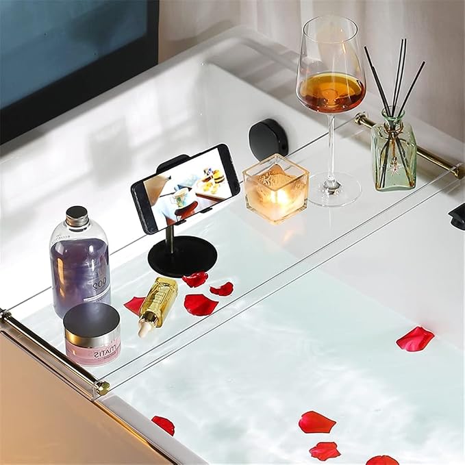 WANLIAN 33-Inch Luxury Bathtub Caddy Tray by WANLIAN