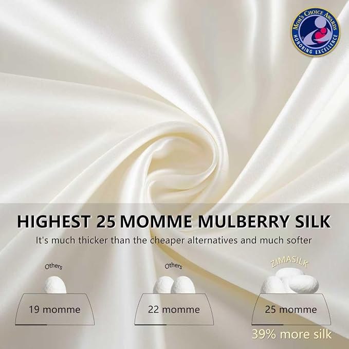 ZIMASILK 25 Momme 100% Pure Mulberry Silk Pillowcase - Image 3