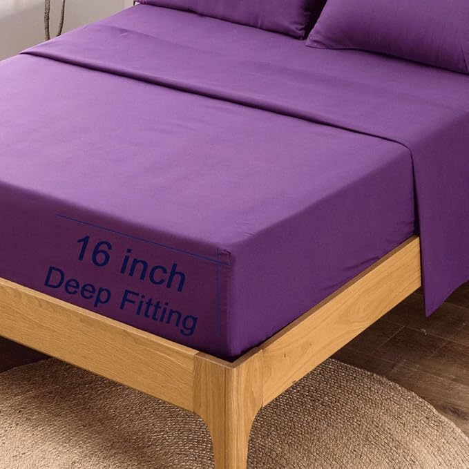 SONORO KATE Bed Sheet Set Super Soft Microfiber 1800 Thread Count Luxury - Image 6