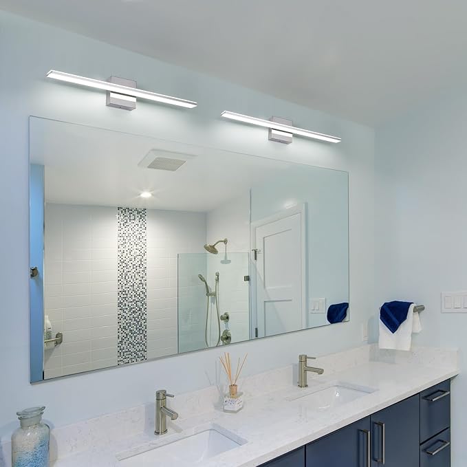 Chrome Bathroom Light Fixtures 24 Inch Bath Wall Lighting IP44 14W Vanity Lamp - Image 5