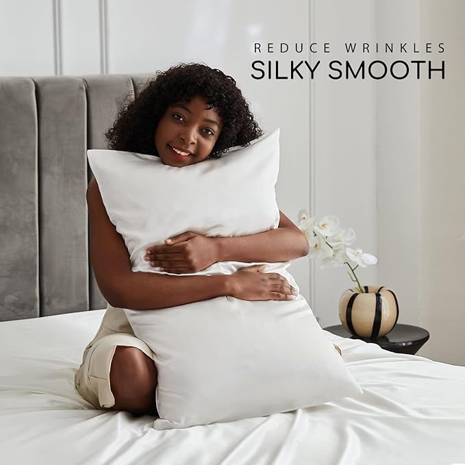 MR&HM Satin Bed Sheets, King Size Sheets Set - Image 3