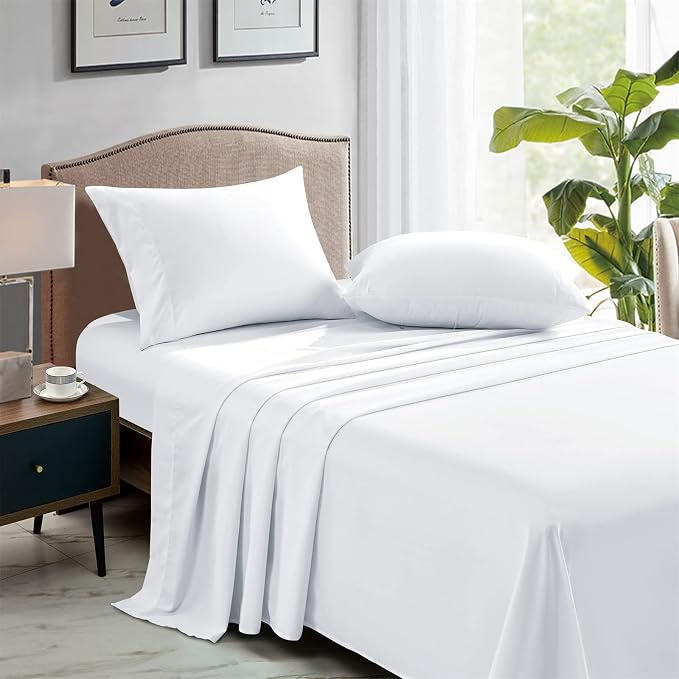 FreshCulture King Flat Sheets Only, Soft Microfiber Bedding Sheets - Image 3