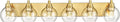 Bathroom Light Fixtures, 6 Light Brushed Gold Vanity Light, 38 Inch Modern Wall by Metwet