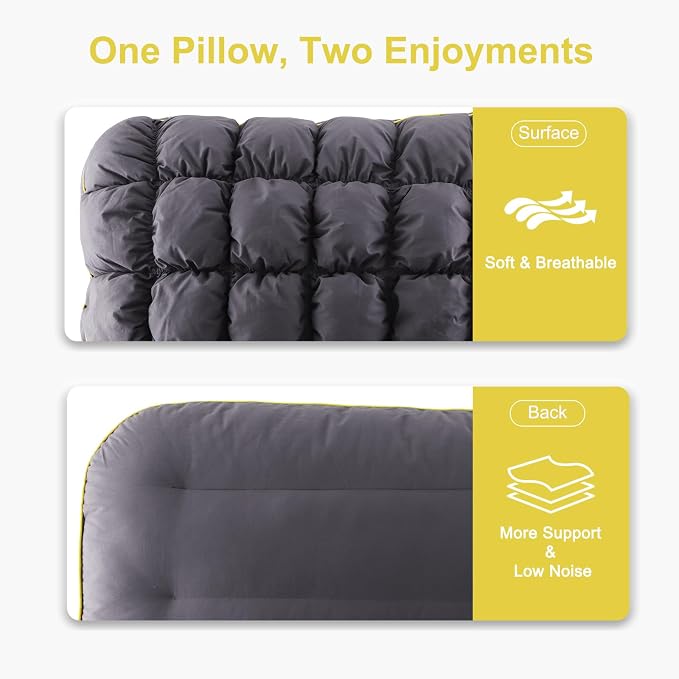 YOUR MOON Fluffy Support Bed Pillow Standard Size, Super Soft Premium - Image 8