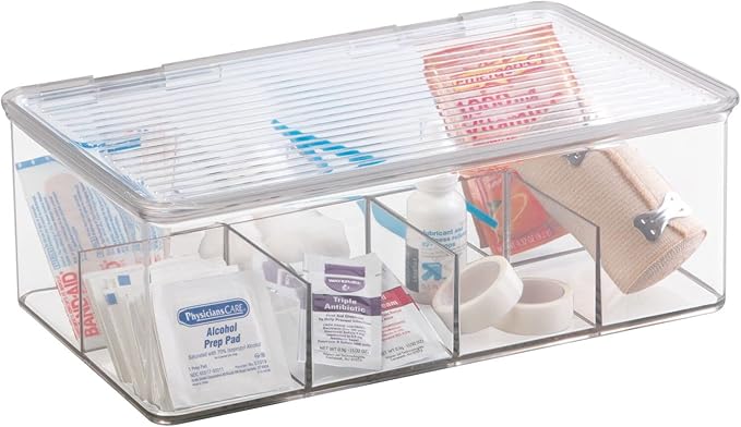 mDesign Plastic First Aid Kit Storage Box by mDesign