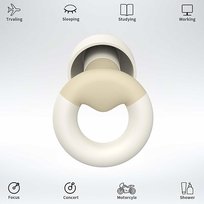 JUSTRVN Ear Plugs for Sleeping, 2 Pairs of Reusable Earplugs for Noise - Image 2