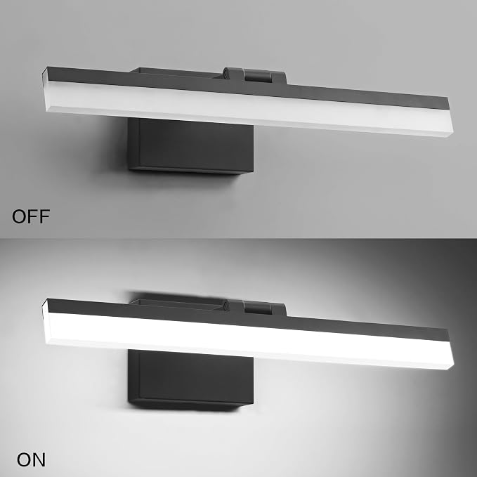 SOLFART 18Inch LED Vanity Light Bathroom Light Fixtures Over Mirror Black - Image 9