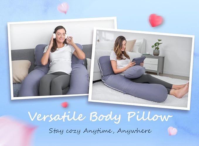 QUEEN ROSE Pregnancy Pillow, U Shaped Full Body Pillows - Image 6