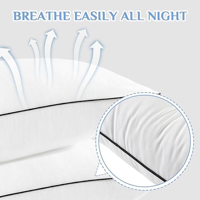 JOLLYVOGUE Queen Size Bed Pillow 1 Pack, Single Pillow - Image 5