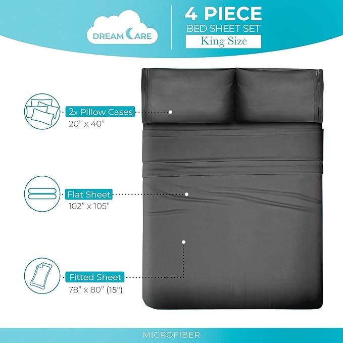 DREAMCARE Twin XL Sheet Sets - Image 4