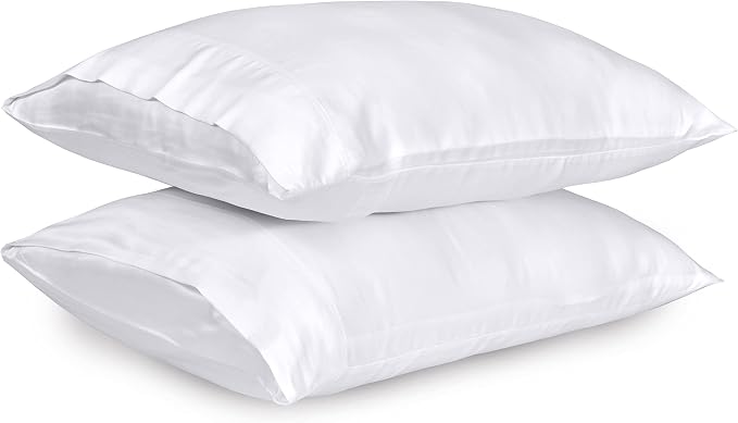 LINENWALAS 100% Rayon Derived from Bamboo Silk Pillow Cases Set of 2, Soft by LINENWALAS