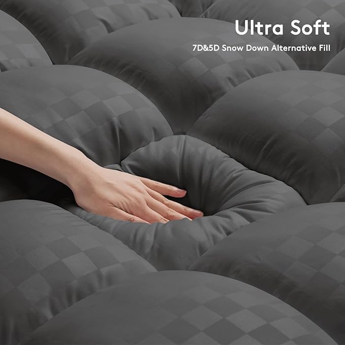 SameBed Mattress Topper King, Extra Thick Mattress Pad Cover - Image 3