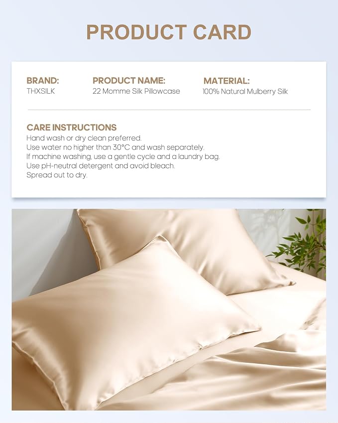 THXSILK 100% Mulberry Silk Pillowcase - Image 8