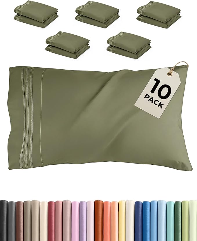 King Pillow Cases Set of 10 by CGKUnlimited