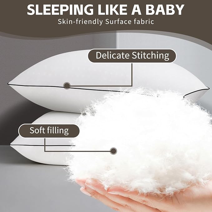 HIMOON Bed Pillows for Sleeping 4 Pack, King Size Cooling Pillows Set of 4 - Image 4