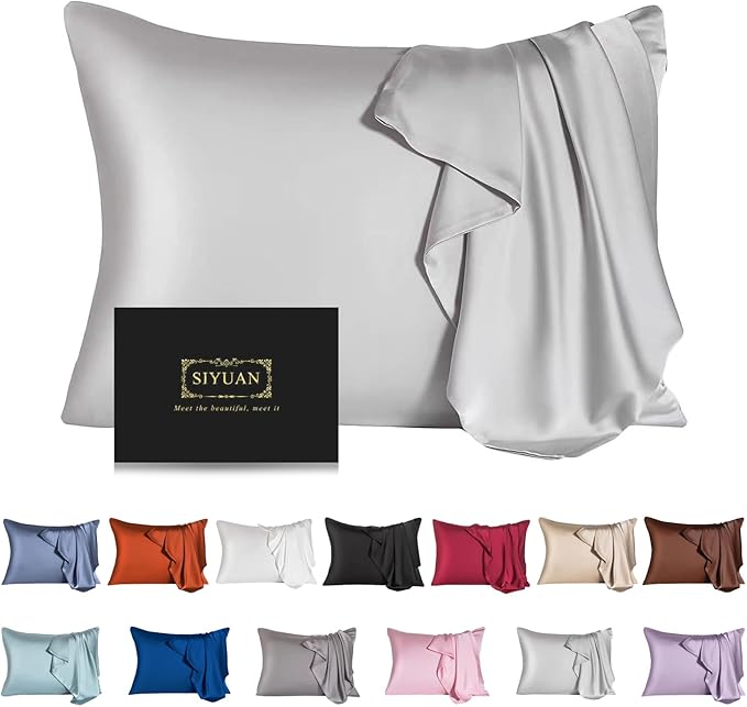 Mulberry Silk Pillowcase for Hair and Skin, Cooling Silk Pillow Case by SIYUAN