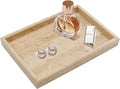 Real Natural Travertine Tray for Bathroom, Kitchen and Desktop, Rectangle by Zilukar