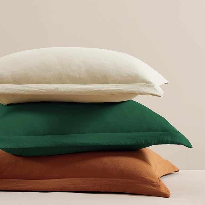 WRENSONGE King Size Comforter Set- 7 Pieces Soft Emerald Green Bed in a Bag King - Image 7