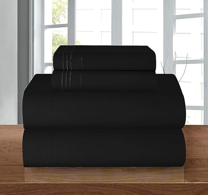 Elegant Comfort Luxury 1500 Premium Hotel Quality Microfiber 4-Piece Sheet Set - Image 2